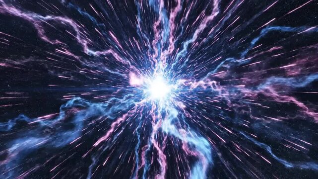 Explosion in space ideal for sleek commercial backgrounds and title sequences