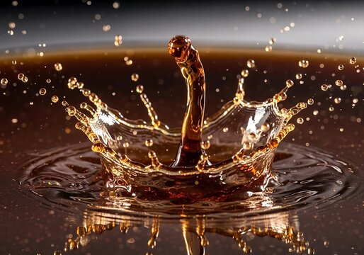 Splash of Coffee - A Moment of Liquid Art in Motion.
