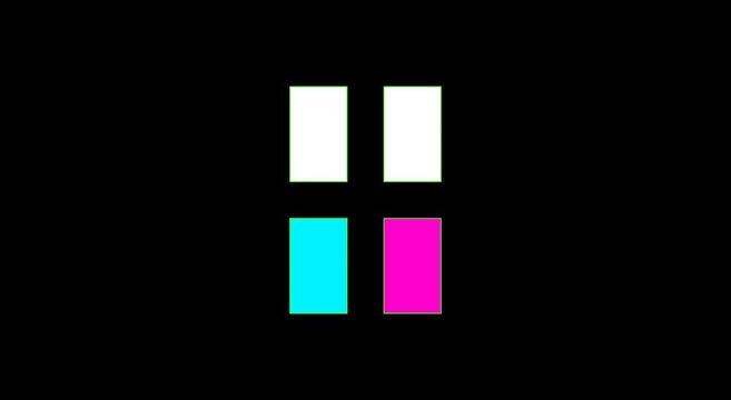 Minimalist four square motion animation