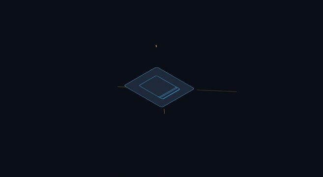 Minimalist isometric digital animation