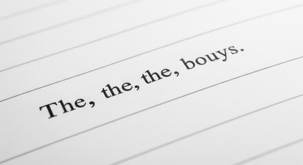Obraz premium Handwritten Phrase The Boys on Lined Notebook Paper Closeup.