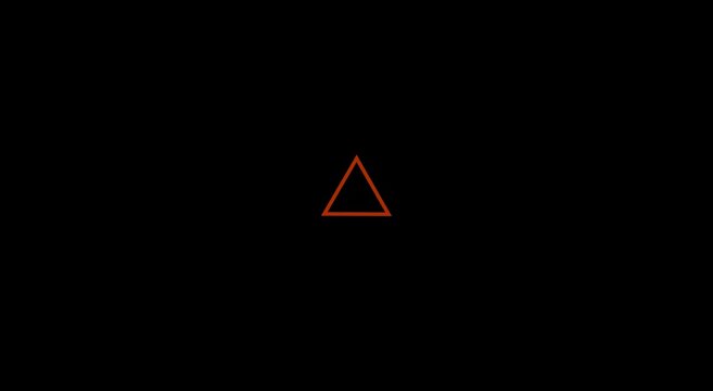 Minimalist red triangle pulsing animation