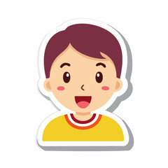 Obraz premium Cartoon boy smiling