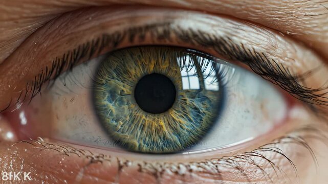 Closeup of a human eye perfect for UI/UX design and motion graphics