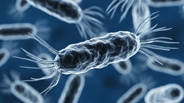 Microscopic view of bacteria highlighting health, vitality, and medical science