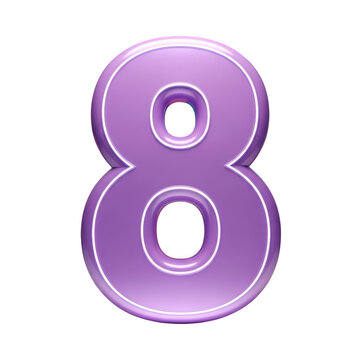 Purple number 8 icon