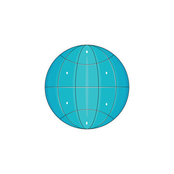 Abstract Globe with Grid Lines Vector Illustration