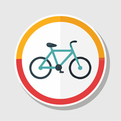 Fototapeta premium Bicycle icon in a circle