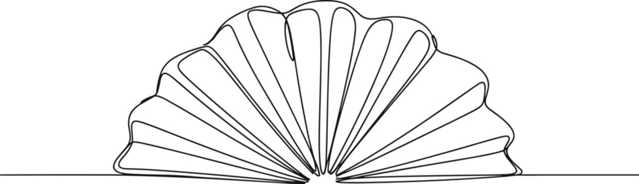 Elegant seashell design with smooth lines