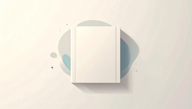 minimalist open notebook on pastel blue surface with soft natural light