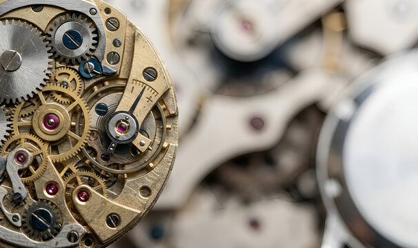 close up of a watch mechanism