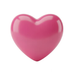 Fototapeta premium Pink heart icon on soft gradient background isolated on transparent background,png