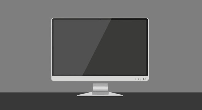 Computer monitor, desktop display, LCD screen, office technology, modern electronics