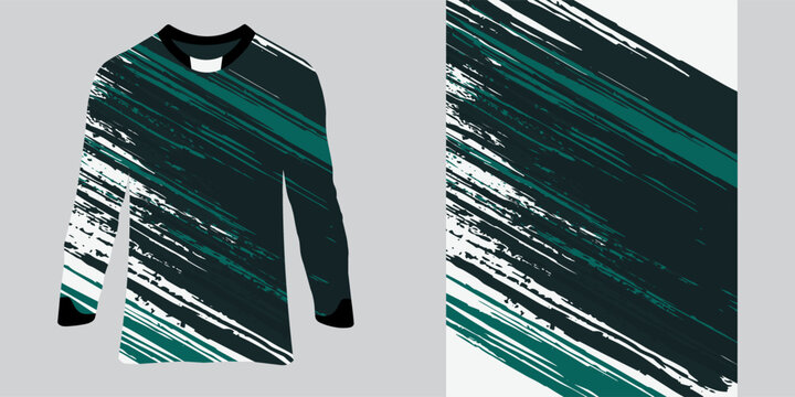 Background, sublimation style, outdoor sports, jersey, football, futsal, running, racing, exercise, pattern, black and white green stripe brush