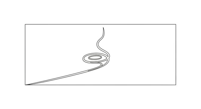 Abstract Swirl Line Art: Minimalist Roller Coaster Track Design