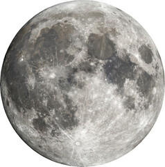 Fototapeta premium Detailed view of the full moon surface showing craters maria and rugged terrain under natural lighting conditions lunar space cosmos astronomy celestial planet earth satellite