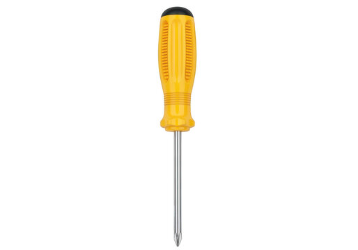 Yellow screwdriver with black handle tip