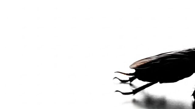 cockroach running quickly silhouette video
