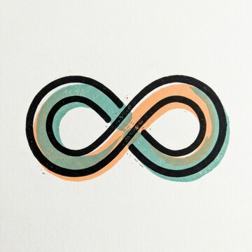 A loop symbol is shown in a graphic style with bright colors. It has smooth lines and appears on a plain background for easy use in various designs.