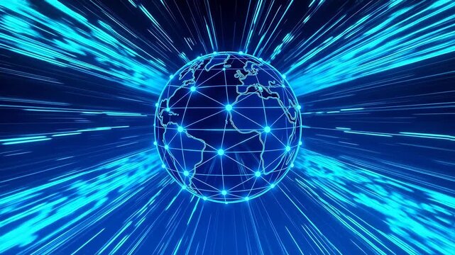Digital globe with network connections