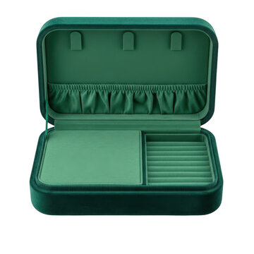 Green hard-shell tool case with compartments for organizing tools