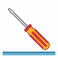Fototapeta premium Flathead Screwdriver Illustration