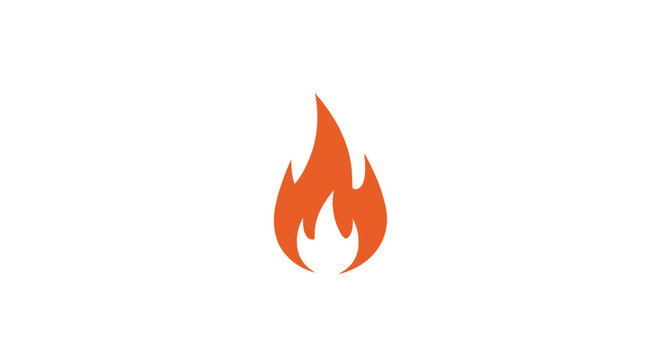 Flame icon symbol fire burning.
