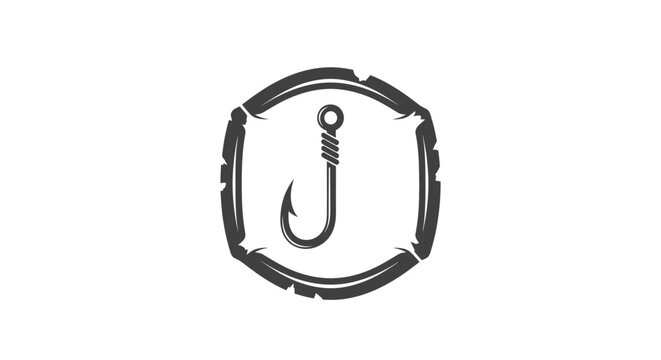 Fishing Hook with Metal Ring.