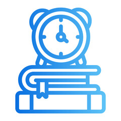 Obraz premium Study clock Line Gradient Icon