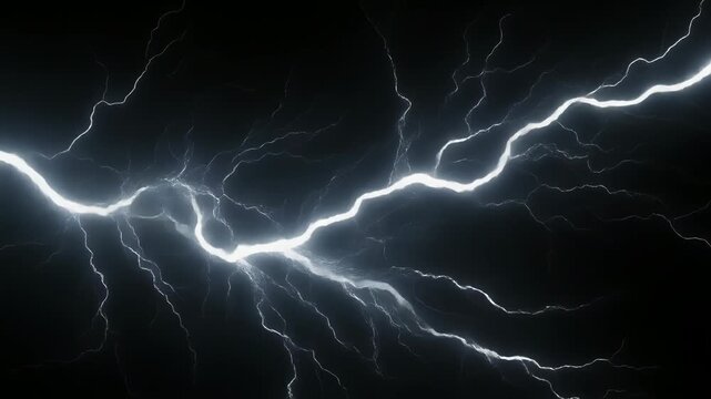 黒闇を切り裂く青白い雷光が放つ洗練された電撃表現