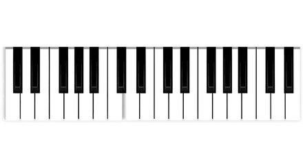 Fototapeta premium Closeup of piano keys instrument.