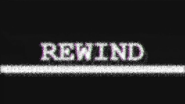 Glitch Rewind Text Animation on Black