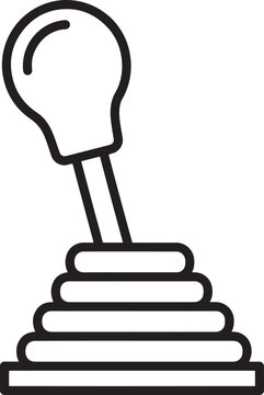 Gear shift lever icon modern automotive transmission vector