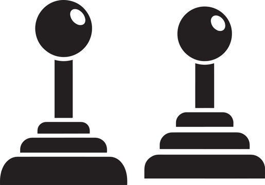 Gear stick shift lever icon car transmission control symbol