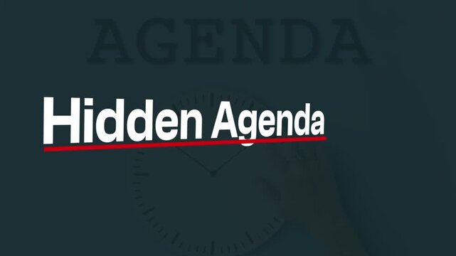 Hidden Agenda: A textual composition unveiling the cryptic concept of a hidden agenda, with the word Agenda boldly displayed in the frame.