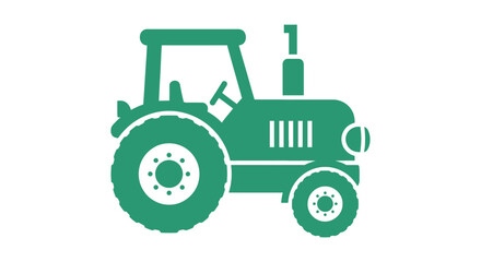 Obraz premium Green Tractor Vehicle Farm Equipment.