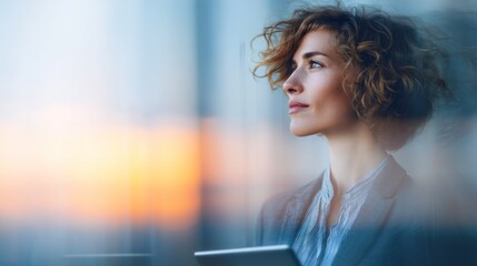 Obraz premium Woman portrait in thoughtful pose