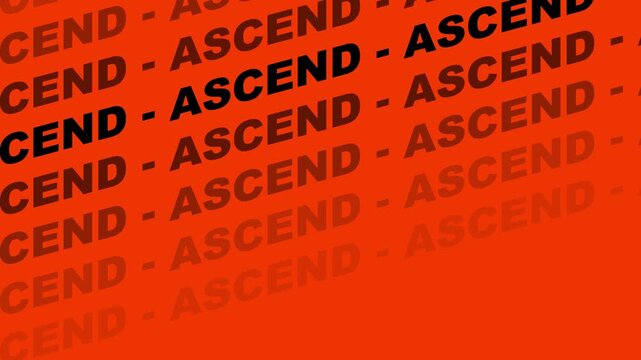 ASCEND Text Animation on Orange Background