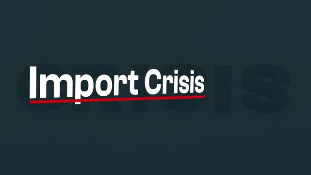 Import Crisis Visualized: A stark visual representation of an import crisis, conveying a sense of urgency and economic turmoil.