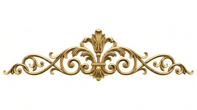 Ornate gold filigree, decorative border, luxury design element, metallic scrollwork