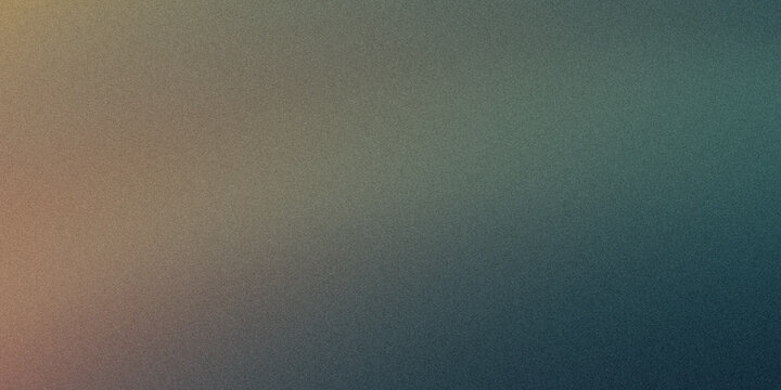 Minimalist abstract background features smooth gradient shift from orange to teal with soft grainy texture and digital noise.