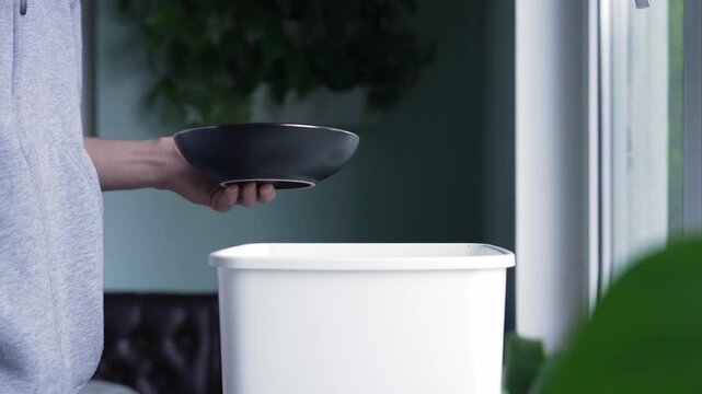 Uneaten Dessert in Trash Food Waste Problem Modern Consumerism Sustainability Concept