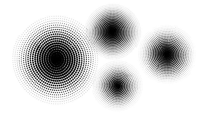 Dotted arrow target icon with concentric circles and dashed ring, technical aiming symbol for interface and design