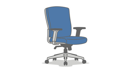 Fototapeta premium Blue office chair with armrests.