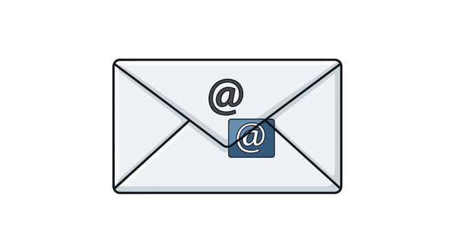 Email symbol on an envelope.