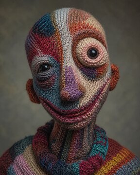 weird face doll