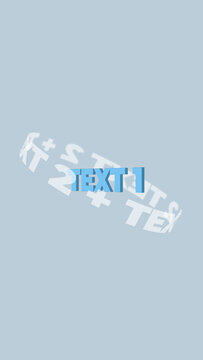 Vertical 3D Rotating Text Loop for Mobile Tech Stories