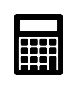 Vector of a simple calculator with a numerical keypad