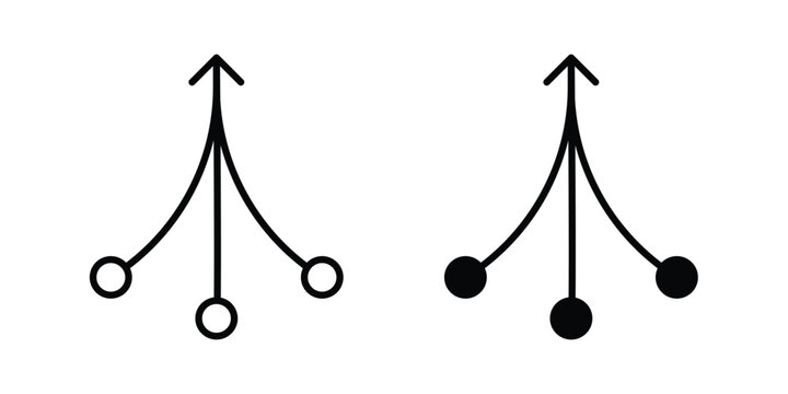 Consolidation icon Illustration vector set, glyph and line icons