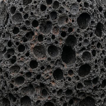 Vesicular Volcanic Lava Rock Sponge Texture Macro